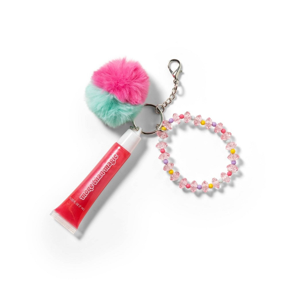 Beaded Wristlet and Pompom Lip Balm Set - Lucky You Honey Dew - 3pc - More Than Magic™ - Bellso